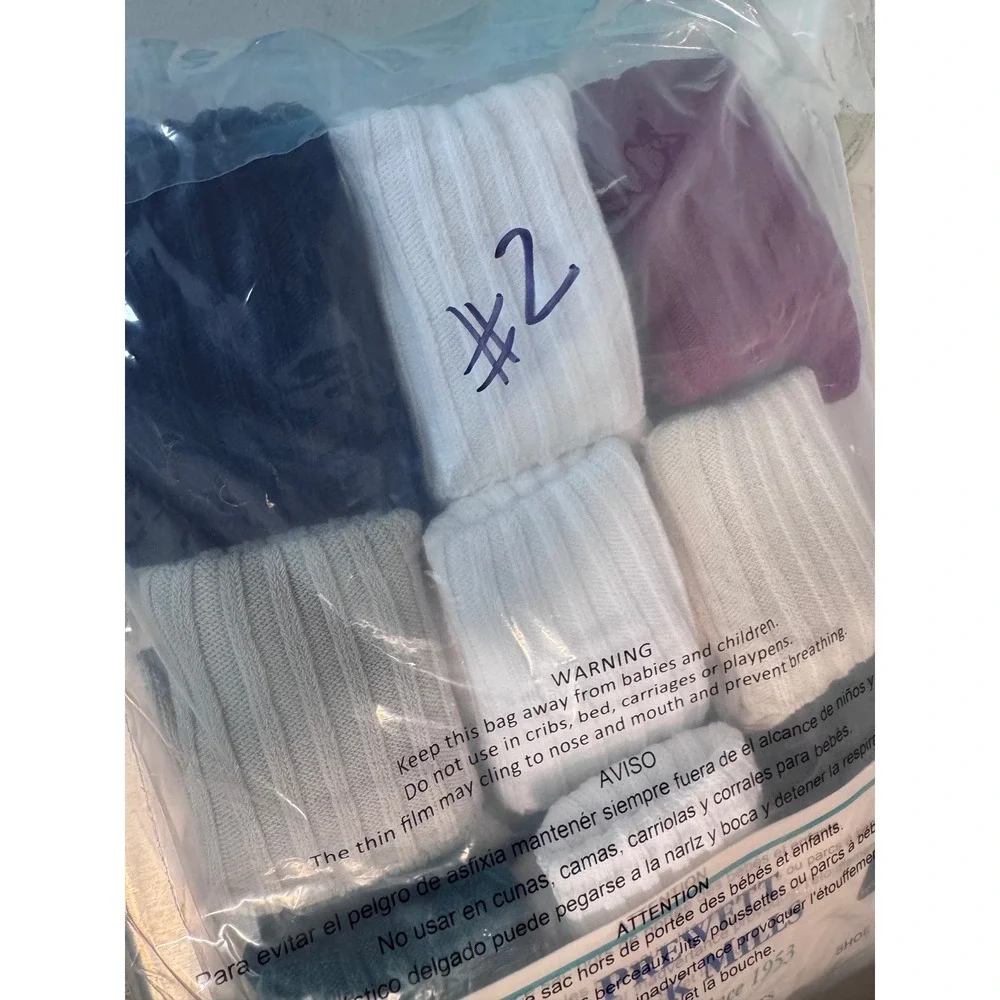Prewett Sock Mills Anklet Slouch Socks Vintage Sz 9-11 Multi‎ Color 9 Pack USA